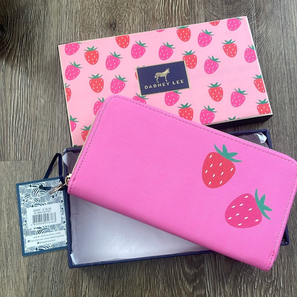 NWT Pink Strawberry Wallet